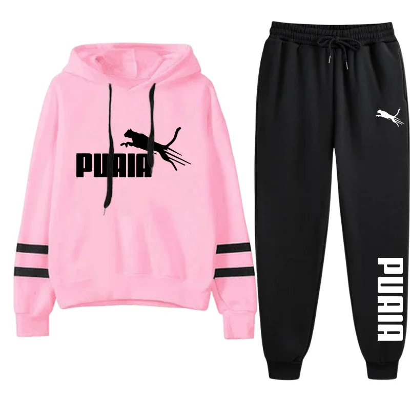 Women's Set/Hoodie/Pants Female Hoodie Sportswear Hooded Sweatshirt & Sweatpants Autumn Winter Daily Casual Sports Jogging Suits