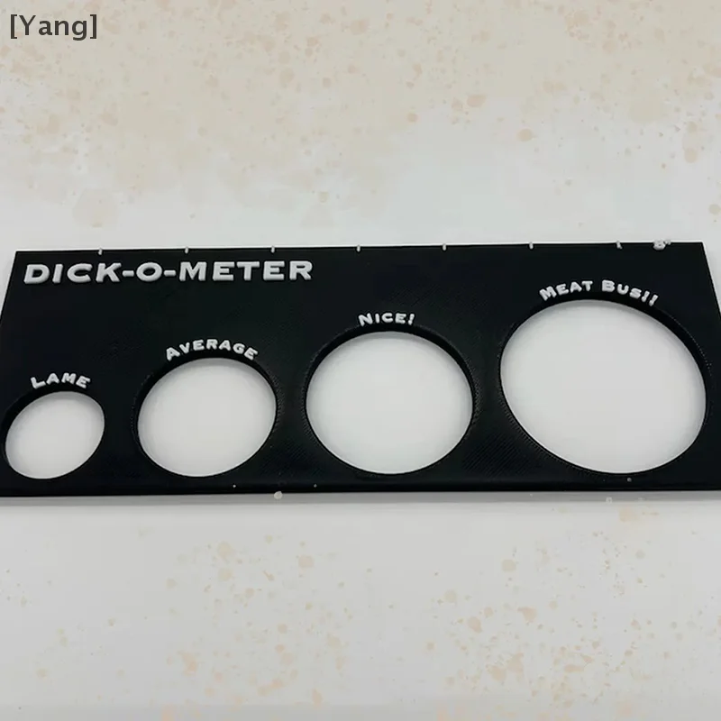 1 PCS New Adult Humor Measuring Ruler Black Dck-O-Meter Ruler Adult Humor Measuring Ruler