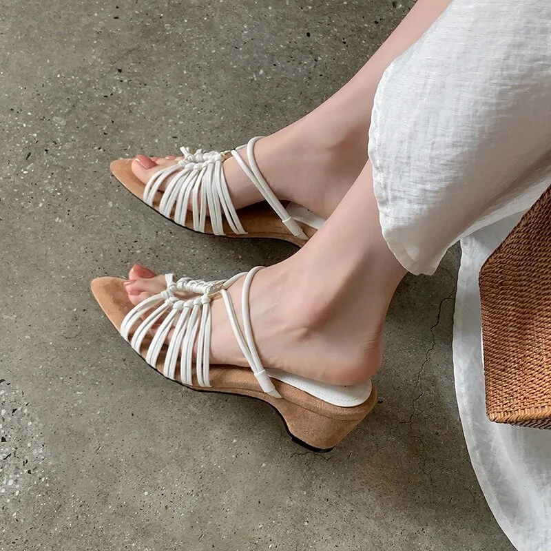2026Female Retro Sandals Buckle Strap Vintage Summer Gold For French Style  Sandals Microfiber view 2