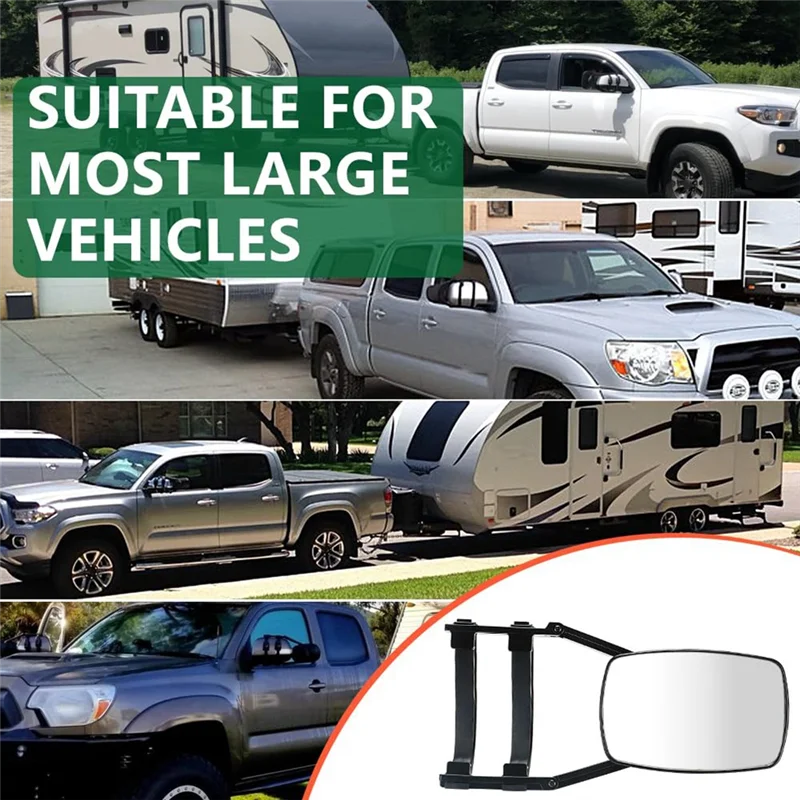

H5-Universal Towing Mirrors For Towing 360° Rotation Adjustable Towing Mirror, Black 2PCS