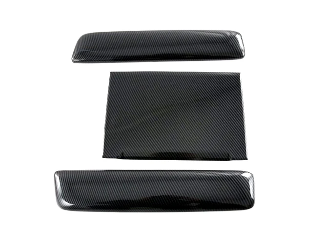 Carbon Fiber Style Armrest Box Handle Cover Trim For Toyota Sienna (XL40) 2021 2022 Car Accessories Stickers