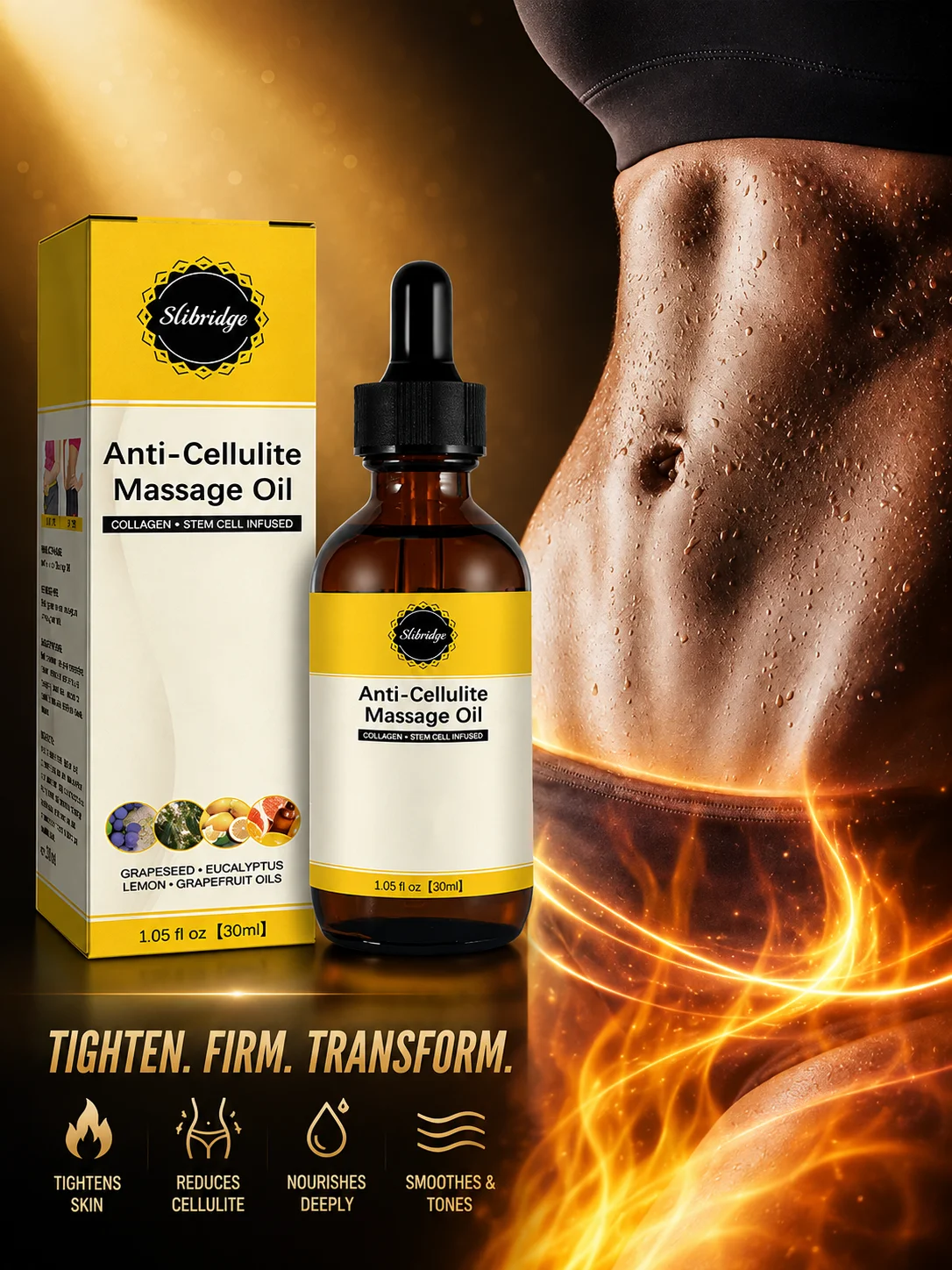 Slimming Body Massage Essential Oil Firming Skin Care for Waist Legs Arms Women and Men