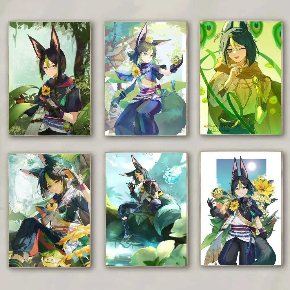 1pc Tighnari Genshin Impact Poster Print For Bedroom Living Room Home Decor Painting Wall Art HD Picture Mural