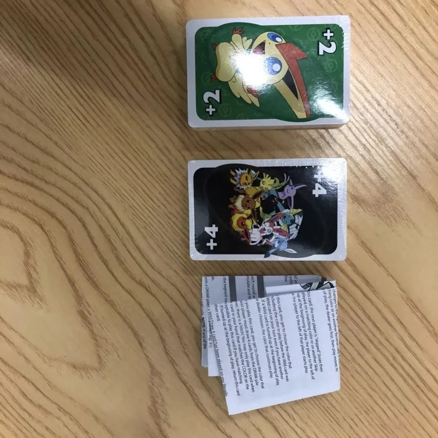 UNO Games-Jeu de cartes Pokémon Sword & Shield, divertissement familial amusant, jeu de société, cartes de poker, boîte cadeau