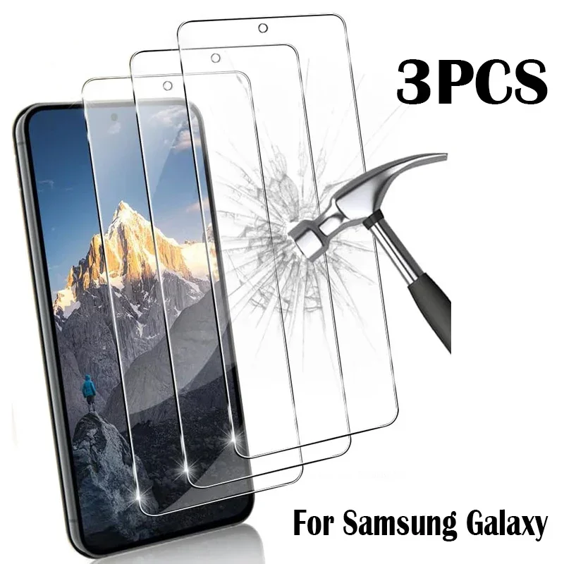 Закаленное стекло для Samsung Galaxy S23 S22 S21 Plus S20 Fe, защитные пленки для экрана Samsung A50, A51, A71, A52, A72, A22, A32, A12, стекло