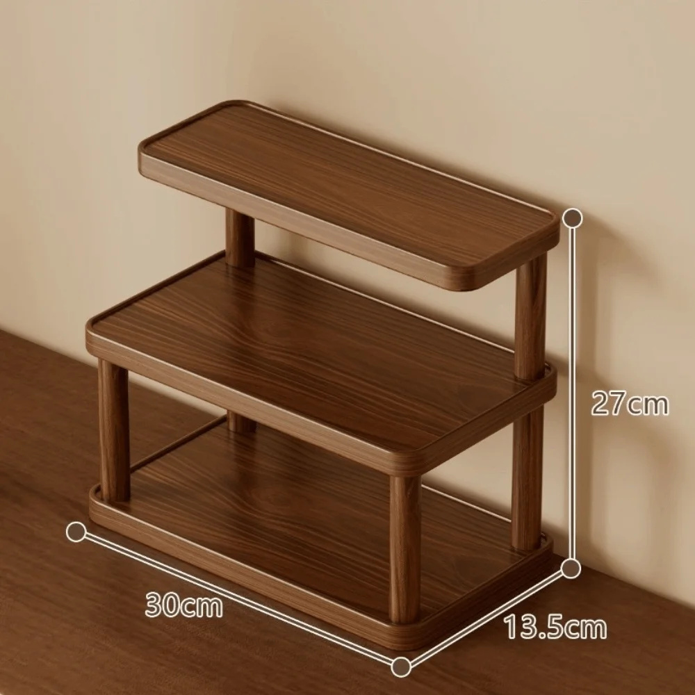 Image of Neues Verstärktes Tassen-Aufbewahrungsregal Mehrstöckiger Retro-Stil Teetassenhalter Platzsparender Robuster Kaffeetassenständer für Büro und Küche