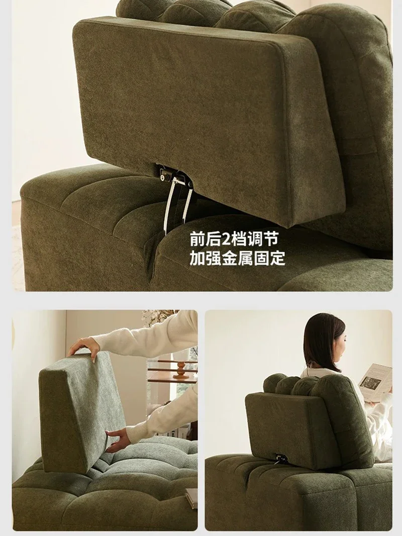 3 in 1 Pull Out Couch, Convertible Sofa Bed, Loveseat Sleeper with Side Pocket, Living Room Sofa with Adjustable Backrest