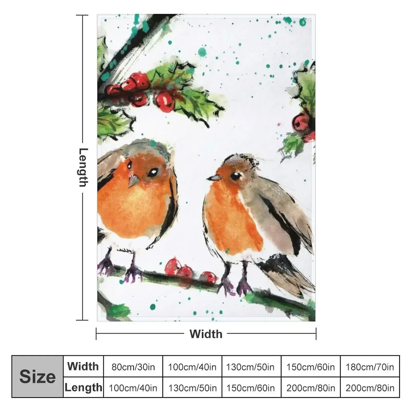 The Christmas Robins Throw Blanket Softest Soft Beds Heavy Travel Blankets