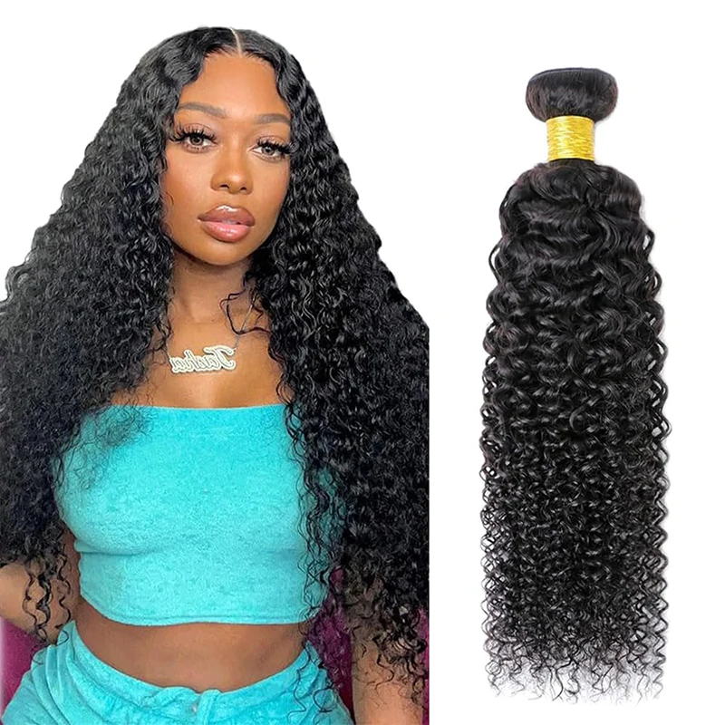 

Curly Wave Bundles Human Hair 1/3/4 Bundles 100% Human Hair 1B Color Burmese Virgin Weave Bundles Hair Extensions For Women