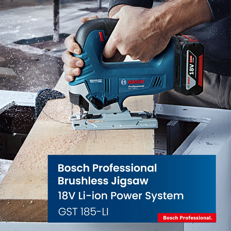 Original Bosch Cordless Electric Jigsaw Depth 125mm 6 Gears 3500SPM 18V Brushless Chainsaw Steel/Wood Cutting Machine Bosch GST