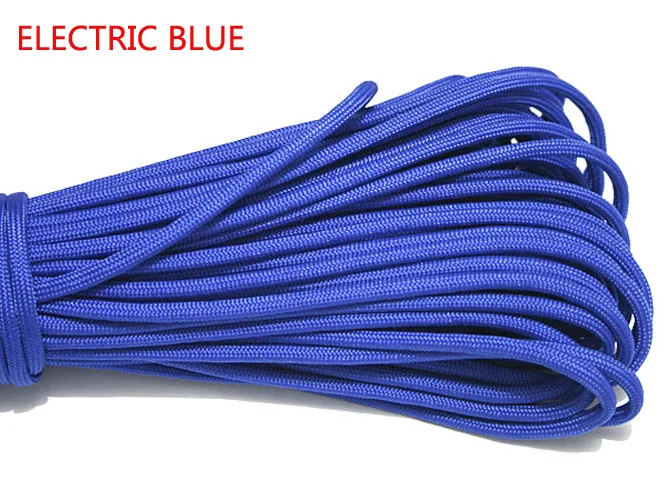 1 Stück 550 Paracord Fallschirmschnur Lanyard Mil Spec Typ III 7 Strang Kern 100 FT 27 Farben zum Klettern Camping/Armband – Detail 12