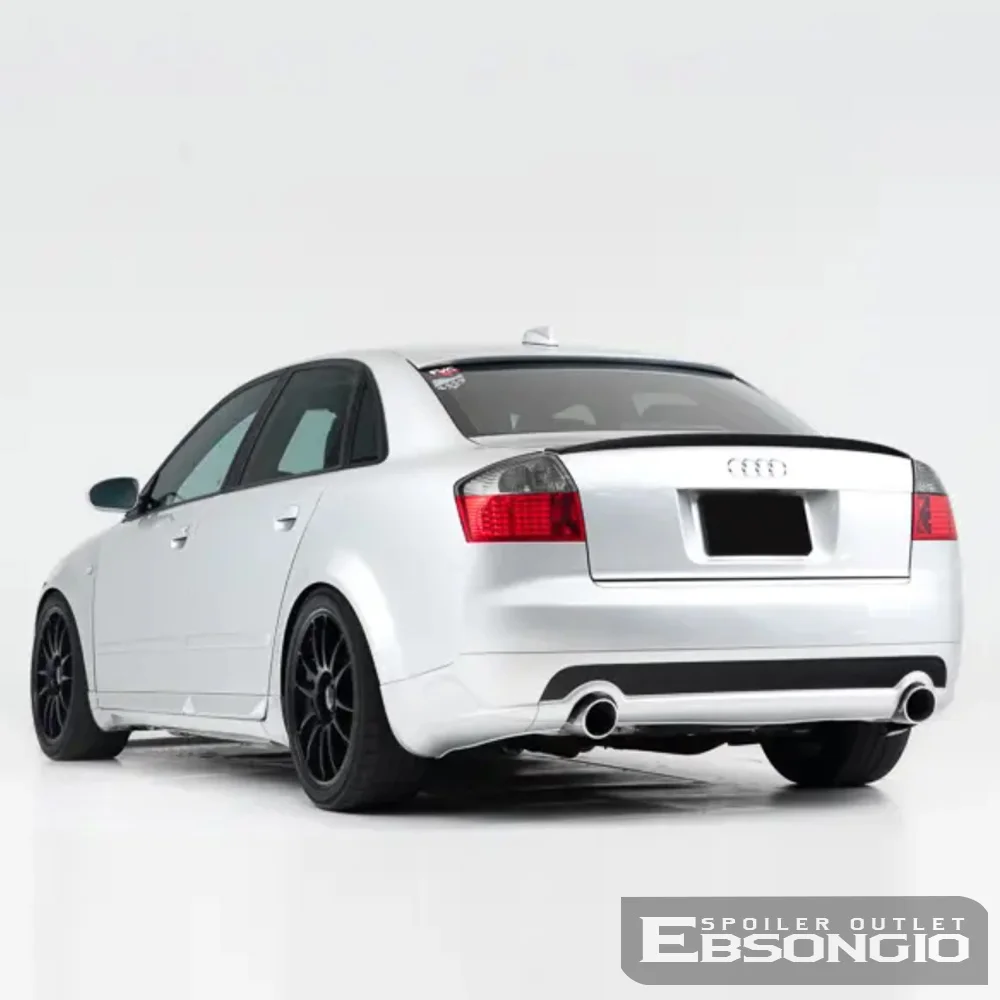 For Audi A4 B6 B7 2002 03 04 05 06 07 08 Rear Trunk Lid Boot Ducktail Lip Spoiler Wings Black Carbon Car Tuning Accessories Part