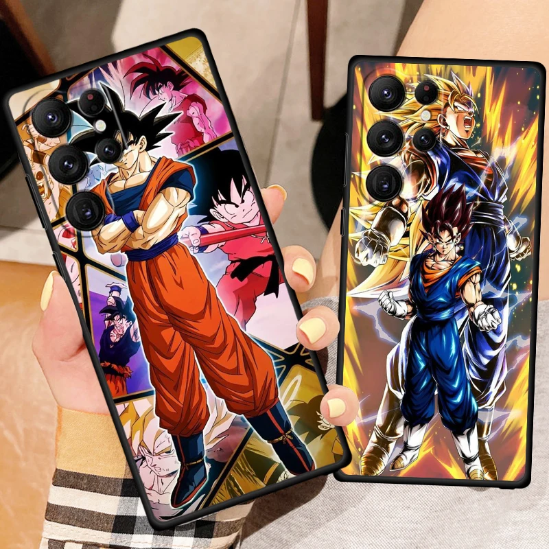 Anime D-Dragon Balls Saiya Art For Samsung Galaxy S24 S23 S22 S21 S20 FE S10 S9 S10E S8 Plus Ultra Lite 5G TPU Black Phone Case