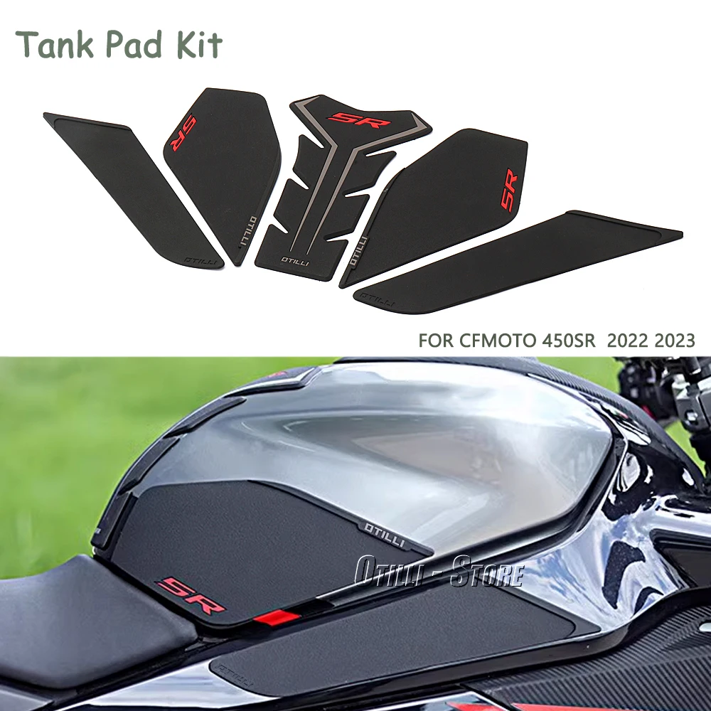 

Motorcycle Rubber Protection Decal Fuel Tank Pads Knee Grips Anti-slip Sticker For CFMOTO 450 SR 450SR 450sr 450 sr 2022 2023