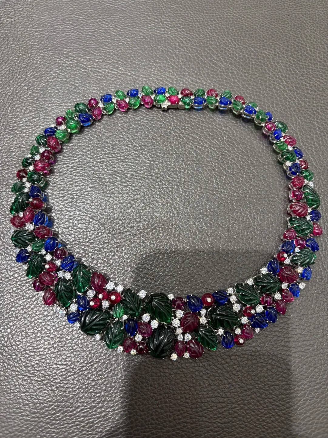 fruit art necklace multi color party 925 sterling silver with cubic zircon fine women jewelry