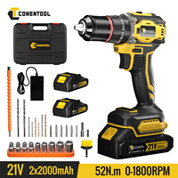 28+3 Torque Electric Drill Screwdriver Brushless Wireless Cordless Drill Driver 27pcs Set 2 Batteries Multifunctional for Home