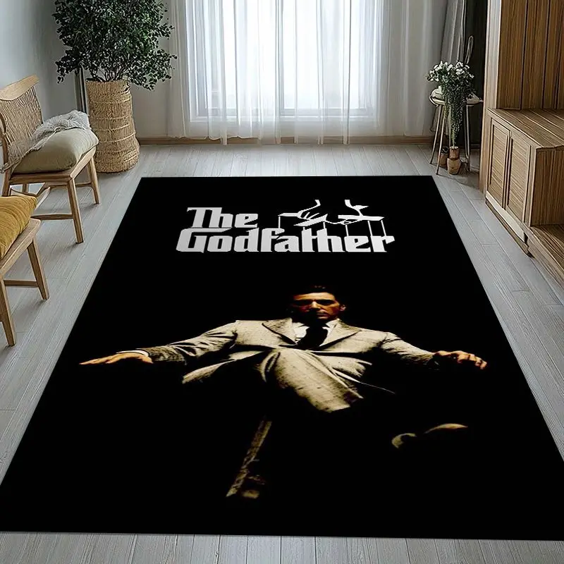 Vintage Movie The Godfather Vito Corleone Soft Non-Slip Area Rug for Living Room,Bedroom Playroom Carpet Mat for Sofa,Home Decor