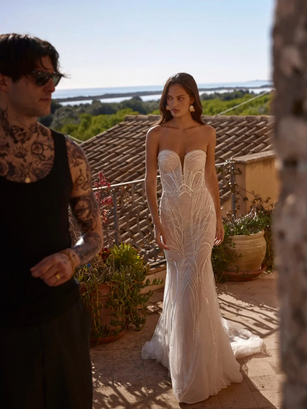 New With Corset Beaded Wedding Dress Floor-length Illusion Mermaid Bridal Gown Customized Captivating Elegant Dresses For Bride