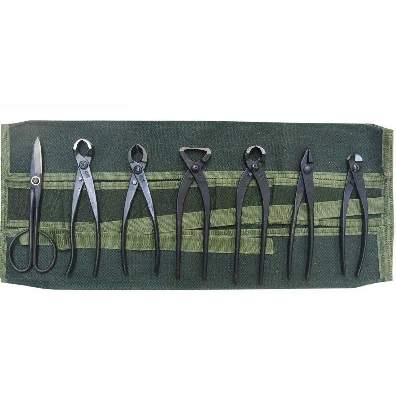 Professional Bonsai Styling Tool Set, Knob, Diagonal, Branch Split, Root & Wire Cutters for Pruning