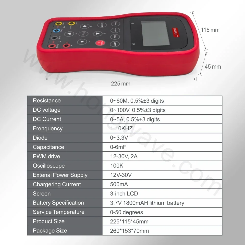 2026/HW-MMO6 Dual-Channel Oscilloscope EGR Throttle Tester Parts Testing Plunger Pressure Multimeter For Car Repair