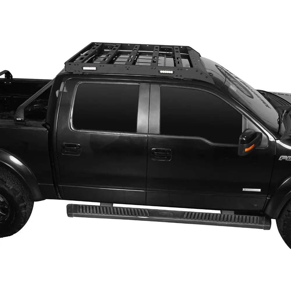U-Box F150 حامل سقفي علوي مع أضواء LED/4x متوافقة مع شاحنة بيك اب Ford Raptor & F150 Super Crew 2009 2010 2011