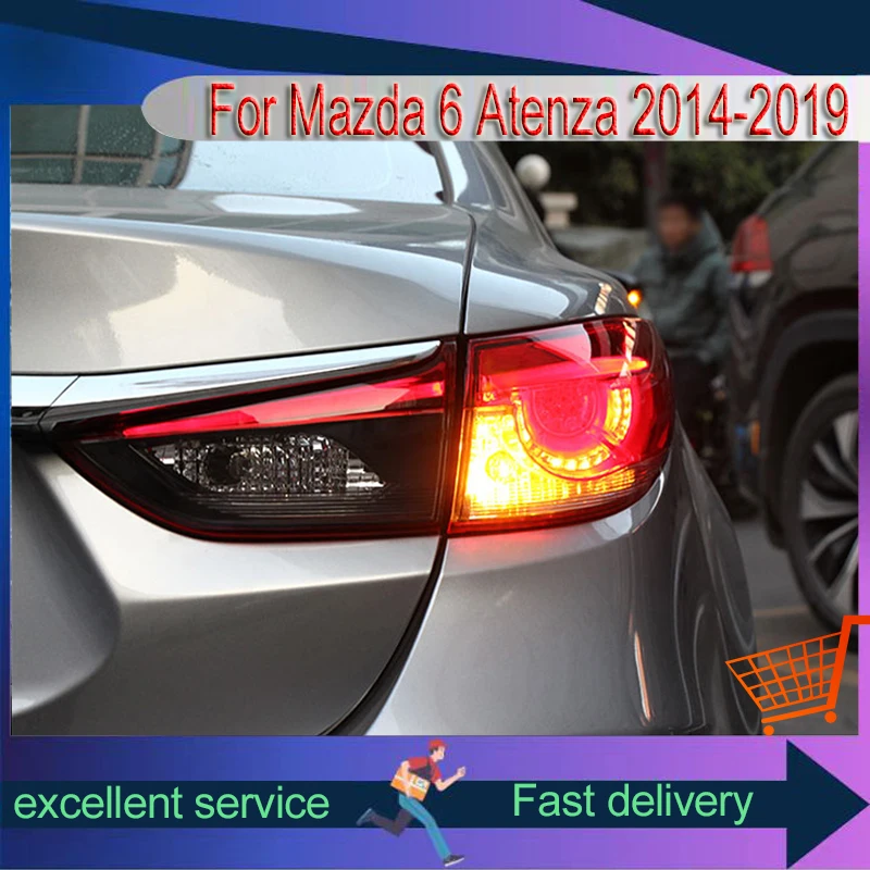 

Car Styling for Mazda 6 Atenza Mazda6 2014-2019 Taillight LED DRL Modified Brake Tail Lights Rear Automotive Tools Accessories