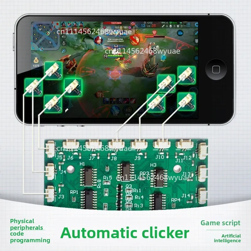 Programmable mobile phone screen clicker physical peripherals automatic auxiliary connection artifact wifi version