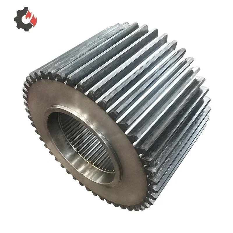 Wangli custom ball mill pinion gear high quality forged steel big helical gear large spur gear