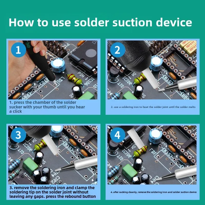 Heavy Duty Large Desoldering Pump for Efficient Soldering Iron Disassembly with Strong Vacuum Suction