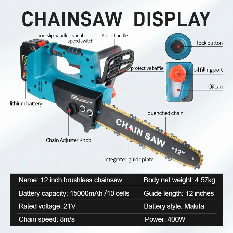 FOR DTW-SAW10 725W 12IN  Electric Hydraulic Battery Chain Saws Machine