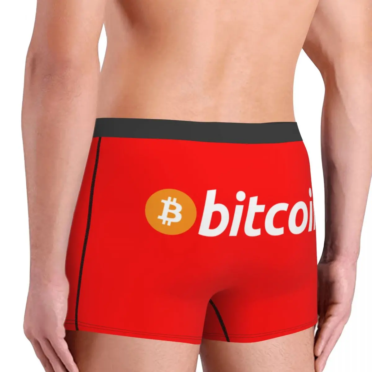 Bitcoin personalizzato La biancheria intima originale da uomo Stretch BTC Crypto Coins Boxer Slip Pantaloncini Mutandine Mutande morbide per Homme