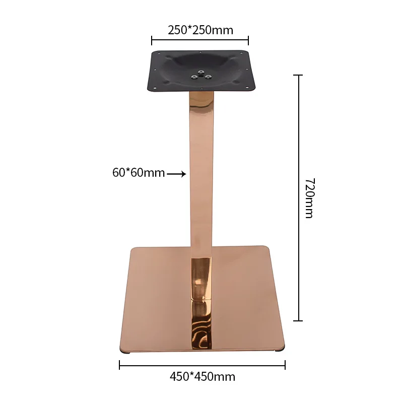 Factory Direct 2026 Stainless steel foot coffee dessert milk tea shop dining restaurant rock slab table hotel apartment dining t