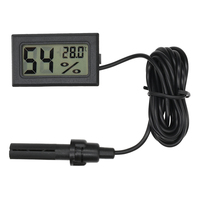 Mini Digital Humidity Meter Thermometer Hygrometer Sensor Gauge LCD Temperature Refrigerator Aquarium Monitoring Display Indoor