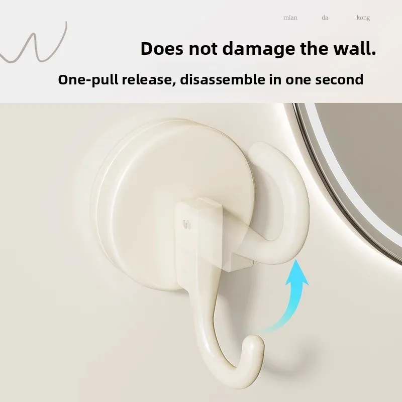 1개의 흡착식 후크, 구멍을 뚫을 필요 없음, 욕실용, 이음새 없는 진공 후크, 강력한 하... - 3