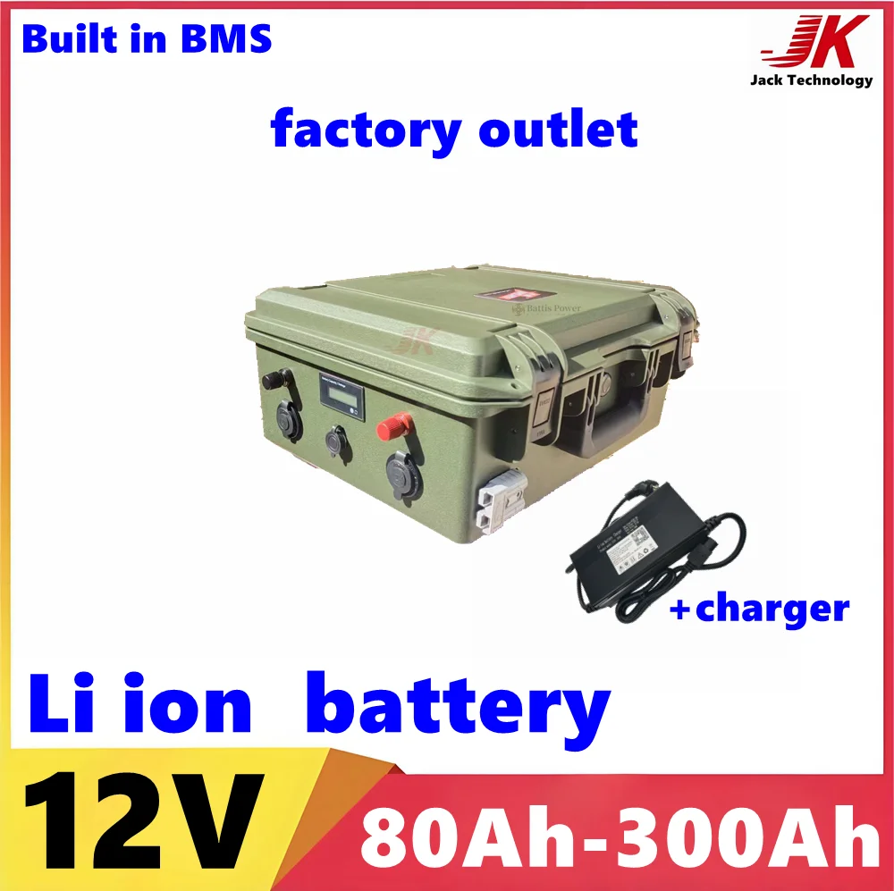 

multifunctional 12V Li-ion factory outlet store 100Ah-300Ah Battery for Outdoor Trolling Motor boat Solar Inverter,RV,EV,camping