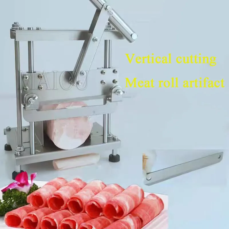 Household Manual Lamb Slicer Frozen Meat Cutting Machine Beef Mutton Rolls Cutter