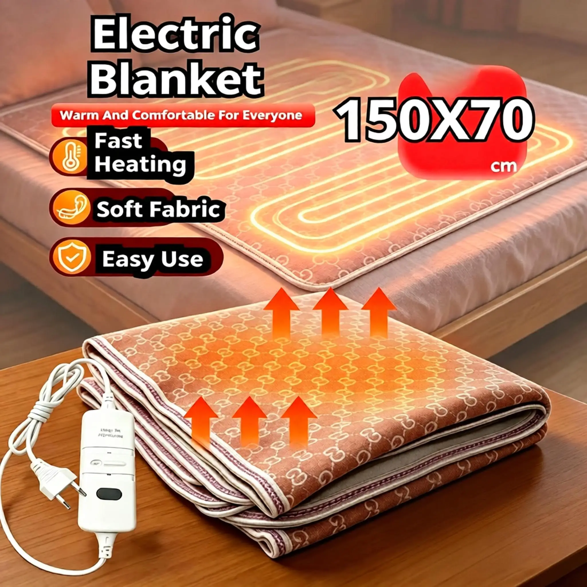 Electric Blanket 220V Electric Heating Blanket Thicker Automatic Thermostat Body Warmer Thermal Mattress for Room Blanket heated