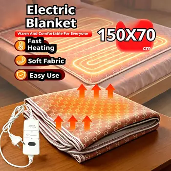 Electric Heated Blanket with Automatic Thermostat Double Body Warmer Mattress EU Plug…