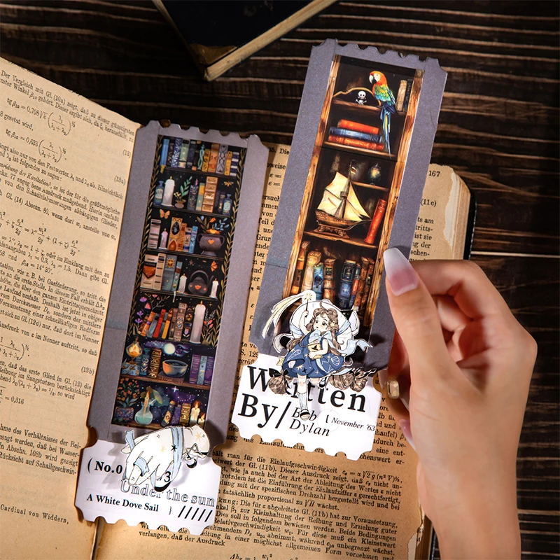 12 paczek/LOT Magic Bookcase seria urocza, śliczna taśma dekoracyjna PET w stylu retro
