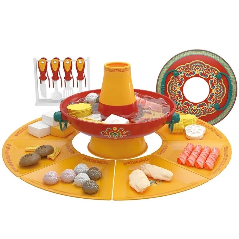 Kitchen Appliances Hotpot Toy Set for Pretend Playing Battery Powered 15UB
