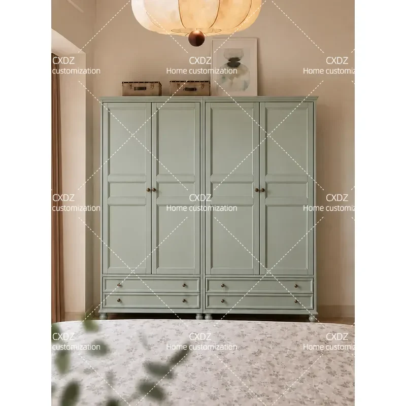 Nordic Wardrobe Combination Small Apartment Floor Storage Locker Dustproof Closet Home Organization