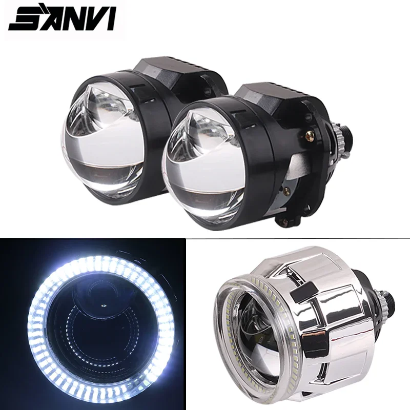 

SANVI 2.5 Inch Bi Led Projector Lens Headlight for H1 H4 H7 9005 9006 Lamp Replacement 94W Universal 12V Car Headlamp Retrofit