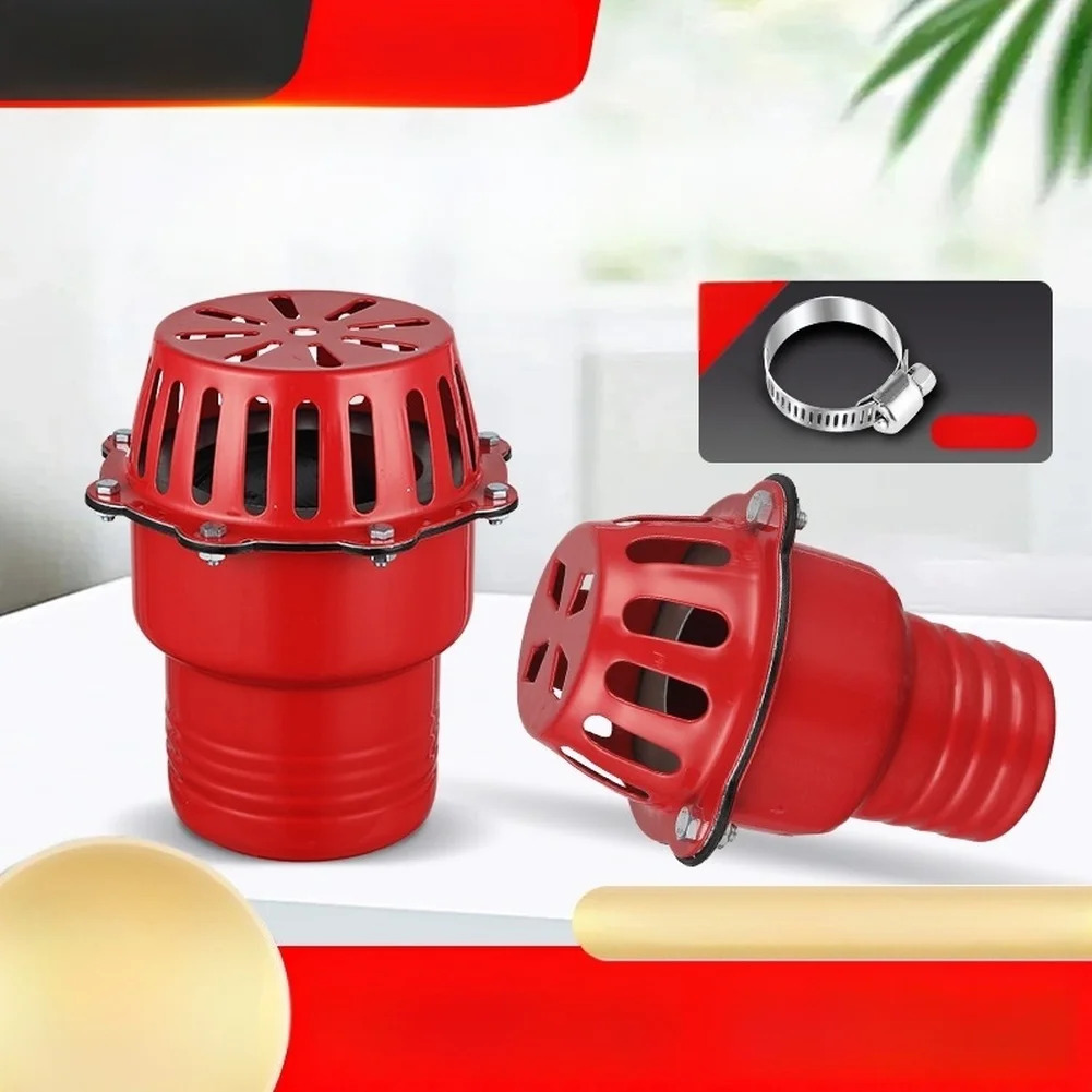 Cast Iron Foot Valve Designed for Water Pump Suction with Strainer and Clamp 75mm 100mm 125mm Black Check Valve