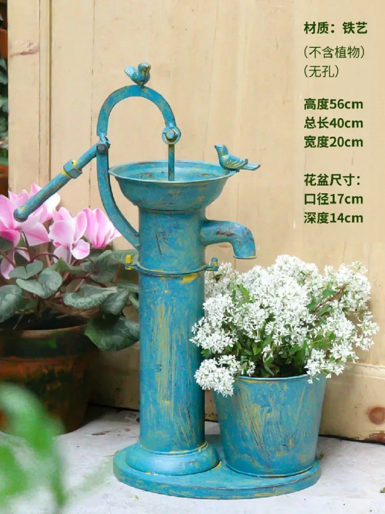 Outdoor floor-to-ceiling flower garden balcony landscaping creative decoration room garden ornaments wrought iron stand