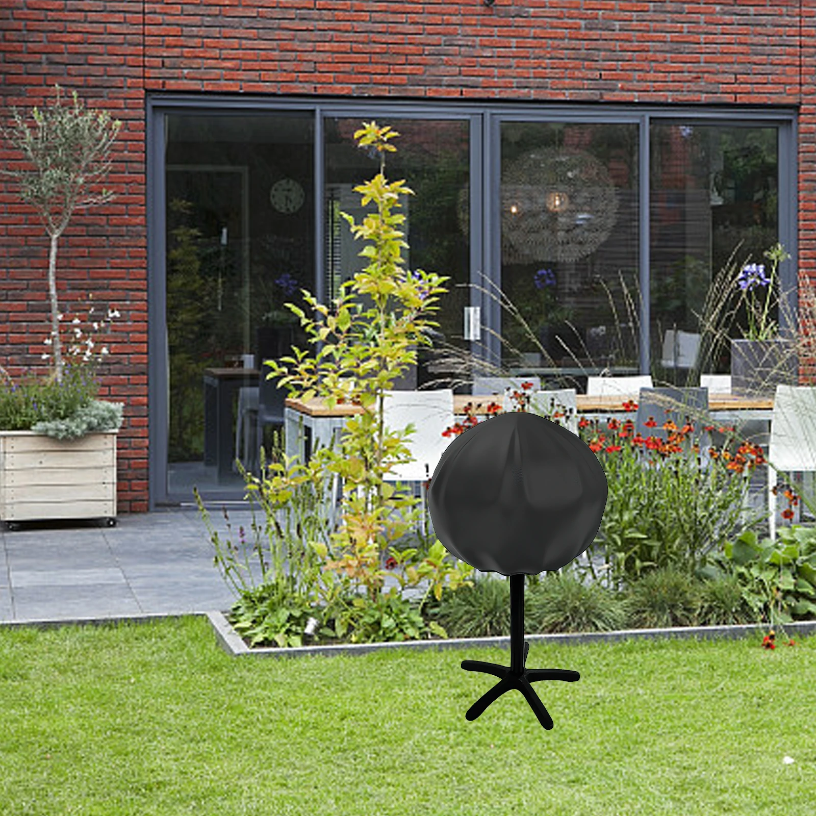 

Grill Protector Cover BBQ Oven Cover Large Size Waterproof Windproof Portable Barbecue Frying Pan Outdoor Use