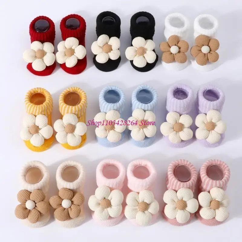 طقم قبعة وجوارب للأطفال من نسيج ناعم، قبعة وجوارب ملونة للرضع من عمر 0 إلى 12 شهرًا #4