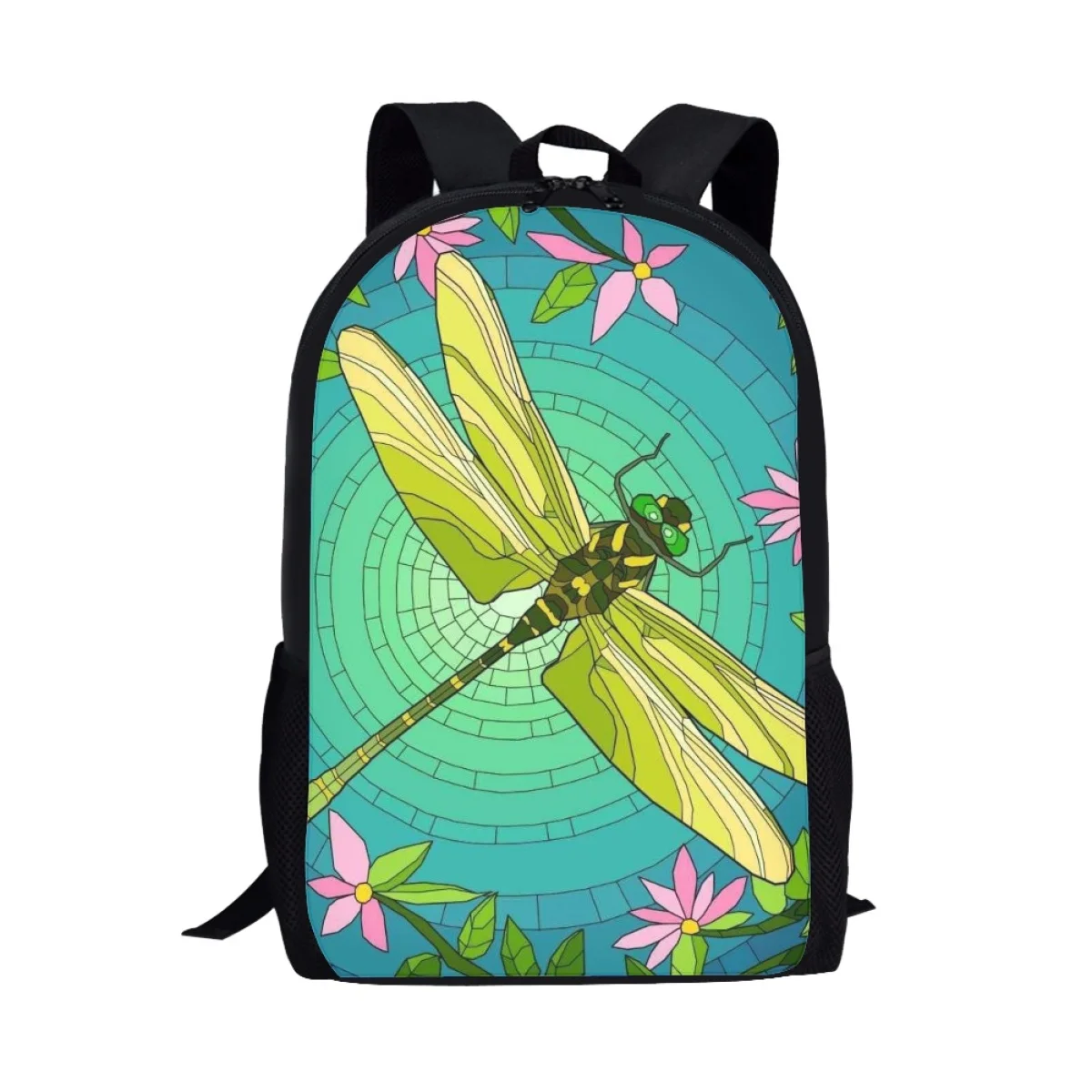 Funny Dragonfly Animal Art Design School Bag for Kids Boys Girls Book Bag Casual Backpack Teenager Travel Storage Rucksacks