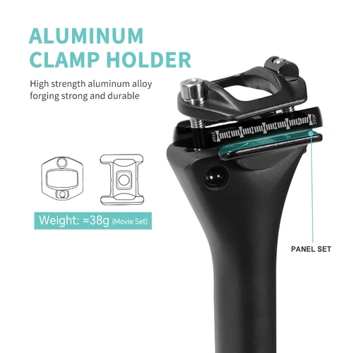 Imagen 2 del producto TOSEEK C70 sin logotipo tija de sillín de carbono peso ligero 27,2/31,6mm negro mate MTB tija de sillín de bicicleta de carretera tubo de sillín piezas de bicicleta