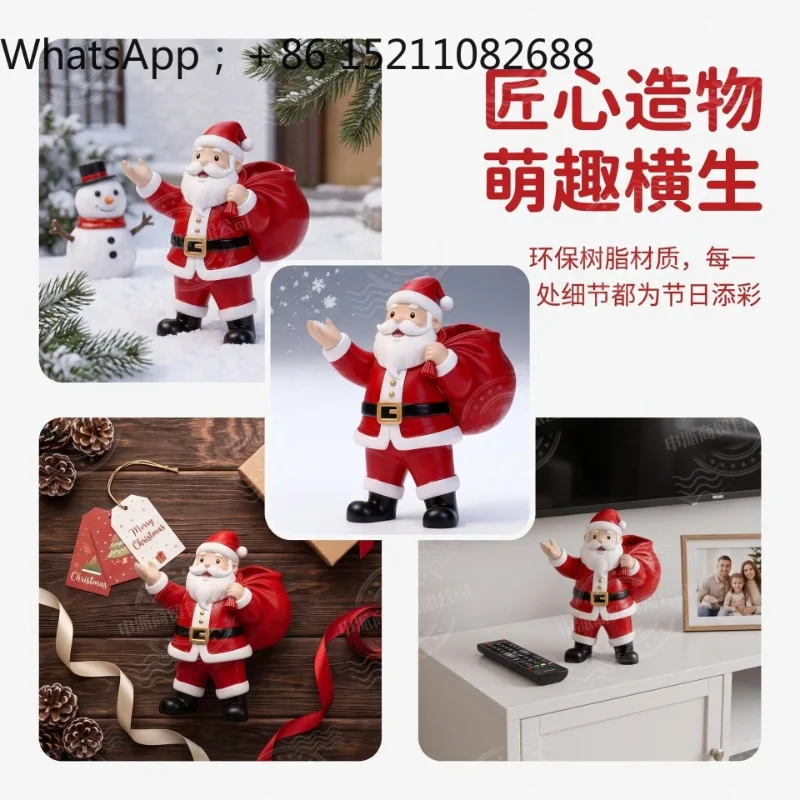LLY Santa resin decoration creative craft desktop ornament holiday home Christmas party gift