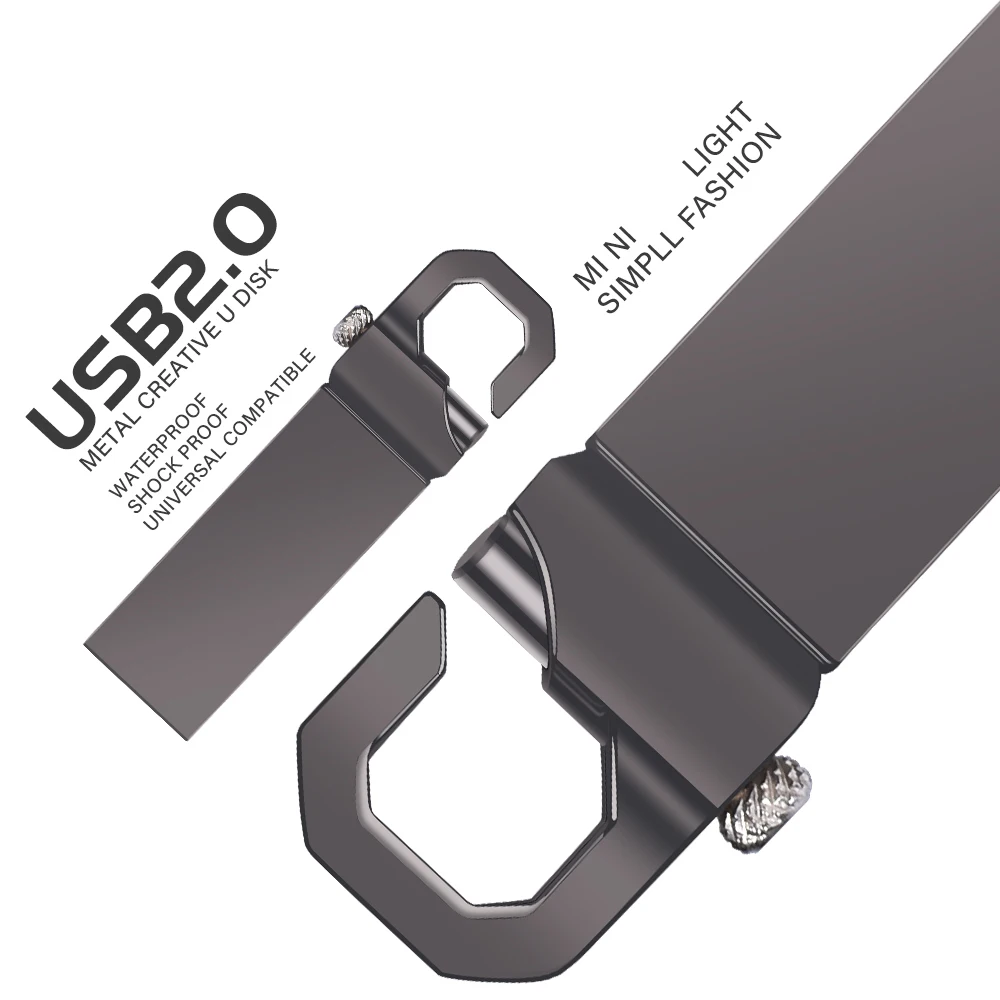 100% Original USB Flash Disk USB2.0 8GB 16GB 32GB 64GB High Speed Metal Mini U Disk Pen Drive 128GB U Disk Memory Stick